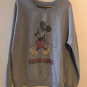 Disney Mickey Mouse Gray Graphic Sweatshirt